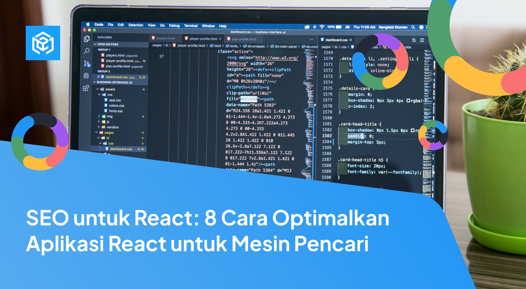 SEO untuk React: 8 Cara Optimalkan Aplikasi React untuk Mesin Pencari Image Cover