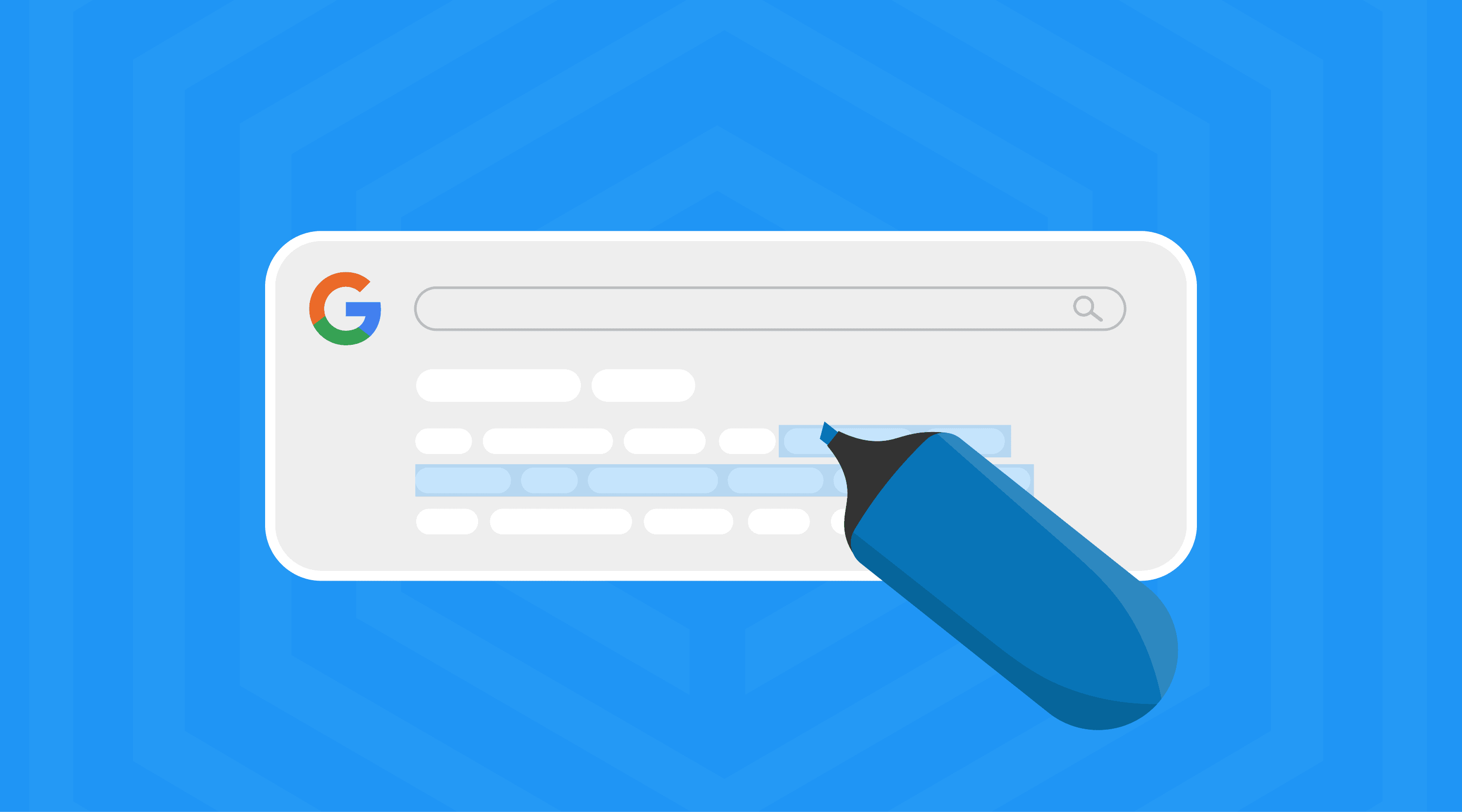 Google's Experiments with Blue Highlights on SERP
